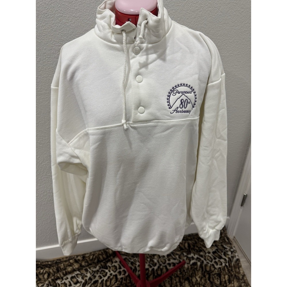 Vtg Paramount 80th Anniversary Sweatshirt Sweater 1992 One‎ Size Unisex White